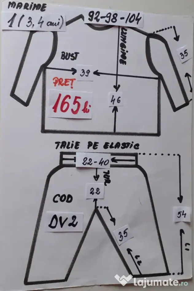 Costum Dovlecel pentru copii 3-4-5 ani, 165 RON