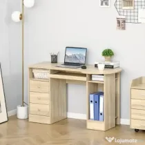 Vand Birou 51x118 cu raft pliant pentru tastatura si cinci rafturi depozitare