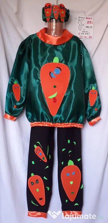 Costum Morcov pentru copii 9-10-11-12-13-14 ani