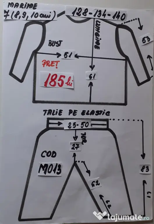 Costum Morcov pentru copii 9-10-11-12-13-14 ani