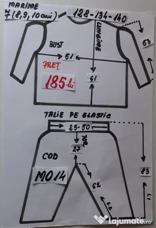 Costum Morcov pentru copii 9-10-11-12-13-14 ani