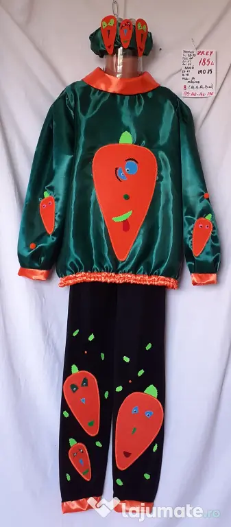 Costum Morcov pentru copii 9-10-11-12-13-14 ani