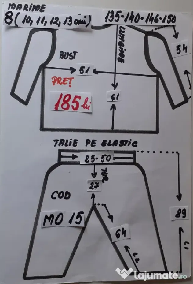 Costum Morcov pentru copii 9-10-11-12-13-14 ani