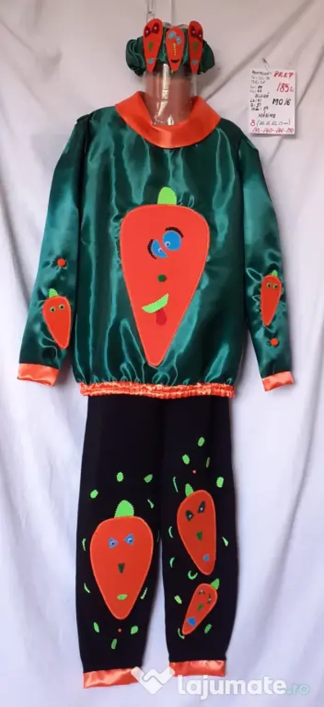 Costum Morcov pentru copii 9-10-11-12-13-14 ani