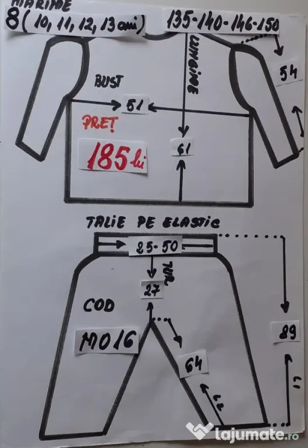 Costum Morcov pentru copii 9-10-11-12-13-14 ani