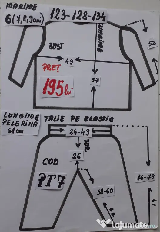 Costum Printul toamnei pentru copii,7-8-9 ani,195 lei