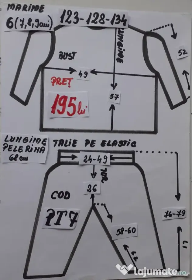 Costum Printul toamnei pentru copii,7-8-9 ani,195 lei