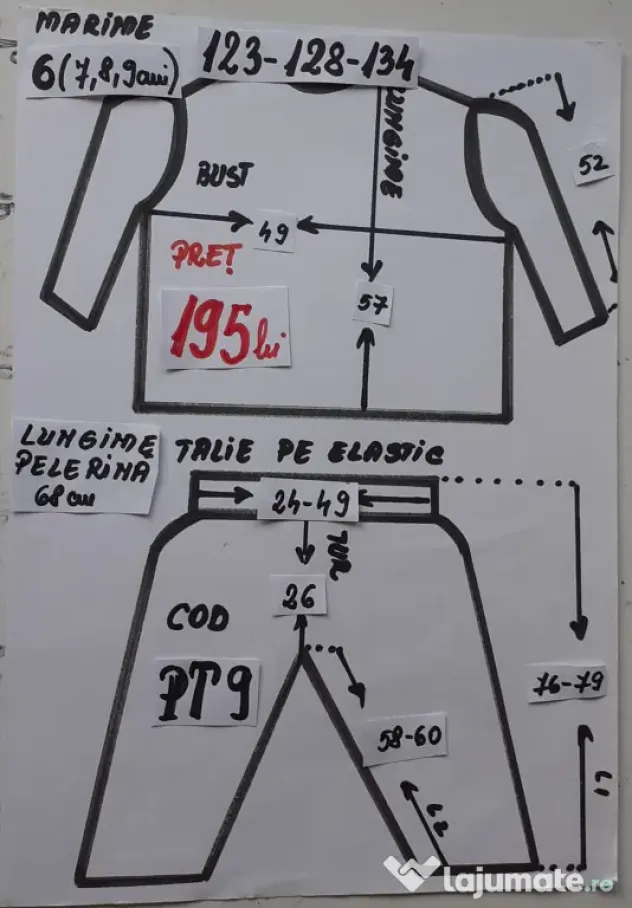 Costum Printul toamnei pentru copii,7-8-9 ani,195 lei