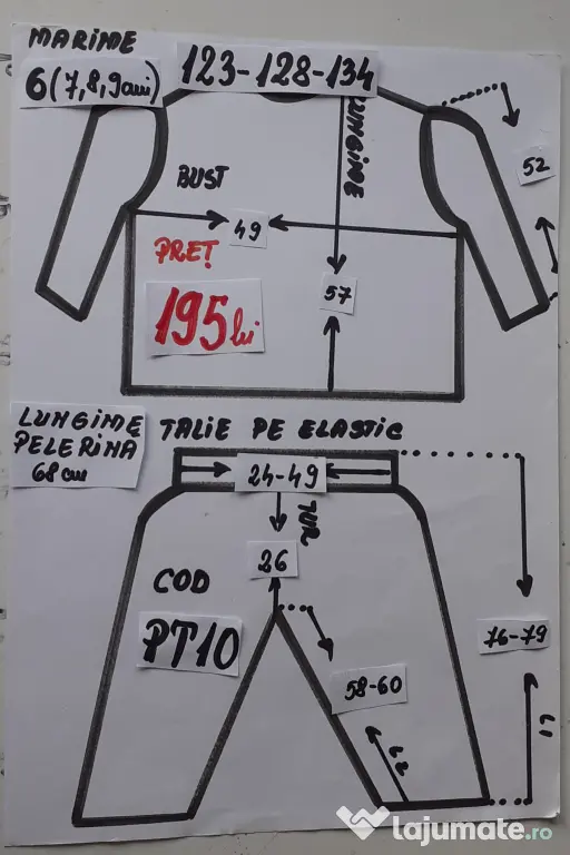 Costum Printul toamnei pentru copii,7-8-9 ani,195 lei
