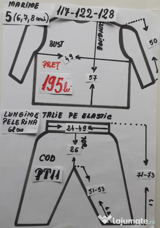 Costum Printul toamnei pentru copii,7-8-9 ani,195 lei