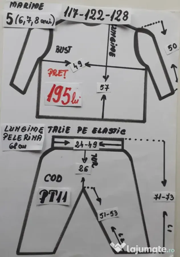 Costum Printul toamnei pentru copii,7-8-9 ani,195 lei