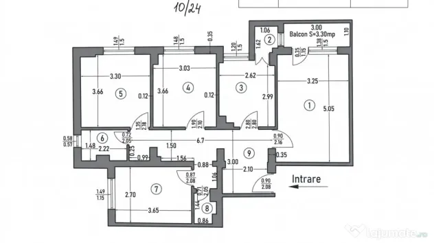 Apartament 4 camere, Ultracentral – Etaj 1 - investiție ? - Pitesti (Arges)