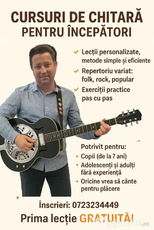 CURSURI DE CHITARĂ PENTRU ÎNCEPĂTORI – BRAȘOV