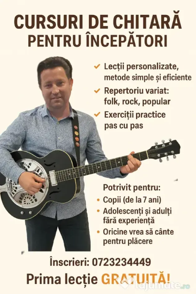 CURSURI DE CHITARĂ PENTRU ÎNCEPĂTORI – BRAȘOV