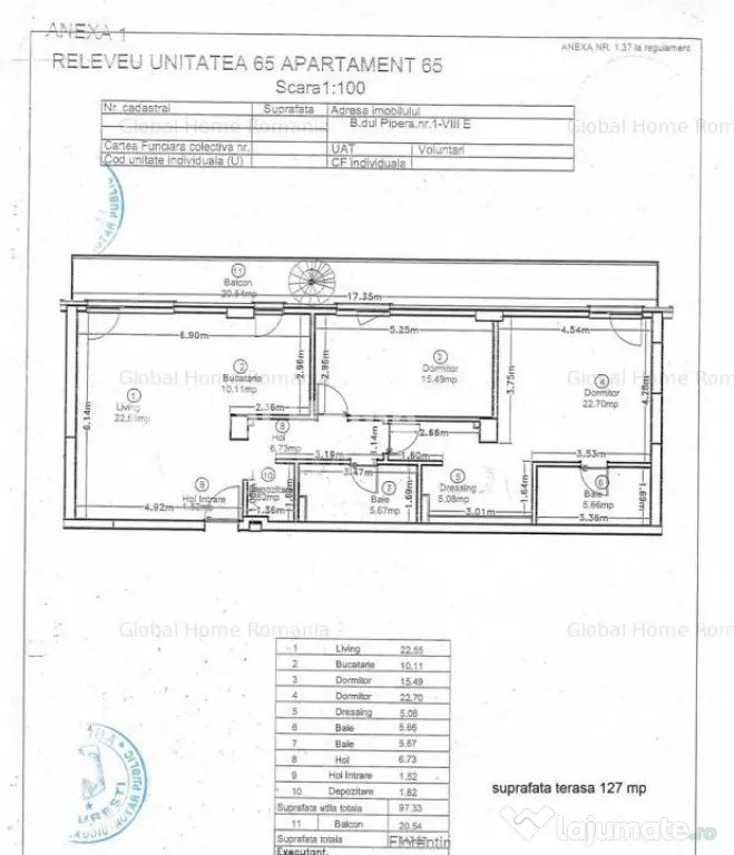 Pipera 1 • 118MP Penthouse 3 Camere + Terasa Proprie 127MP - Voluntari (Bucuresti-Ilfov)