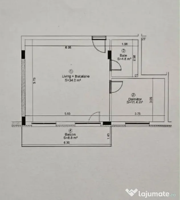 Apartament cu 2 camere in Floresti zona Fagului - Floresti (Cluj)