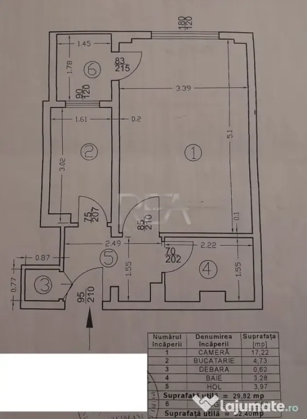Garsonieră Colentina decomandată, et. 1, an 1992, 32 mp - Bucuresti (Bucuresti-Ilfov)