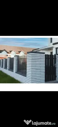 Bolțari gard Viastein Modulo noi – 350 elemente albe + 25 capace negre 