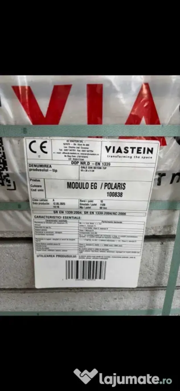 Bolțari gard Viastein Modulo noi – 350 elemente albe + 25 capace negre