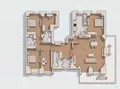 Apartament 4 camere cu terasă generoasă, etaj 6