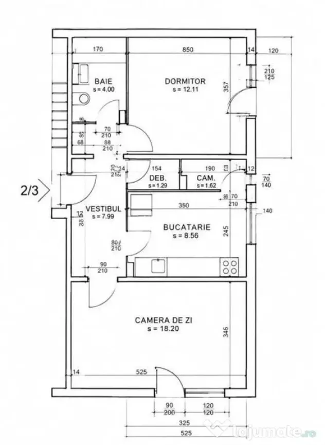 Apartament 2 camere decomandat - Tomis III/Galeriile Soveja - Constanta (Constanta)