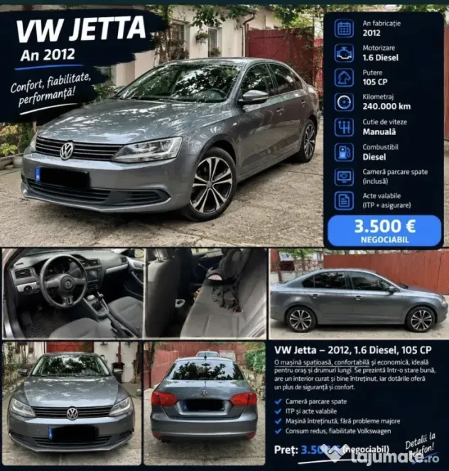 Vând Volkswagen Jetta