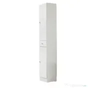 Dulap baie coloana New Elegance, cu sertar si usi, 35 x 190 x 29 cm, alb