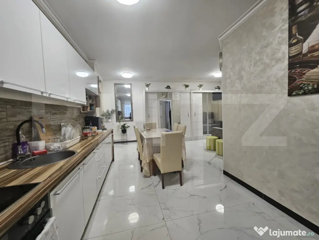 Apartament decomandat cu 3 camere, gradina proprie, parcare, - Floresti (Cluj)