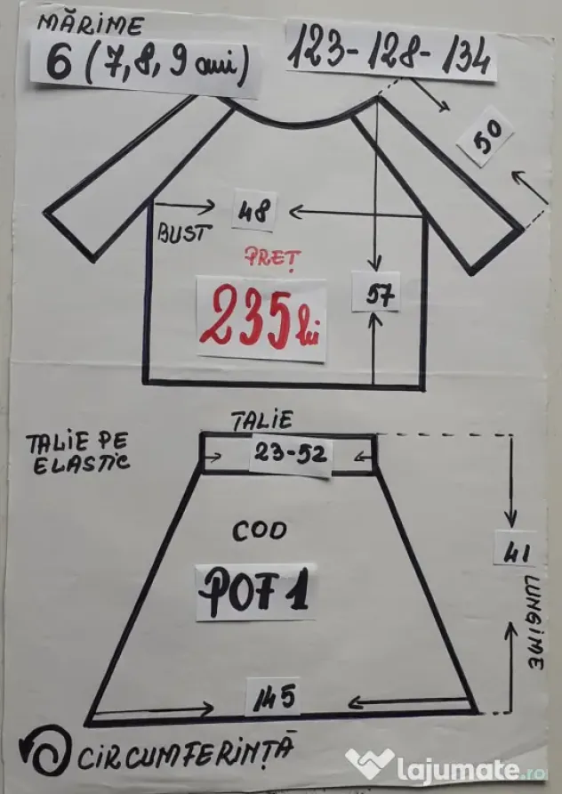 Costum popular pentru copii 8-9-10 ani