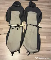 Set Huse Scaune Auto Kia XCeed, Negru-Gri, Fata, Banchete, Tetiere + Cotiera 