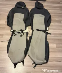 Set Huse Scaune Auto Kia XCeed, Negru-Gri, Fata, Banchete, Tetiere + Cotiera