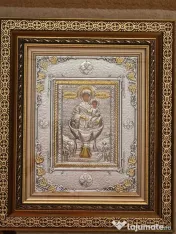Icoane Argintate-MD Lacrima,Mantuitorul cu Spini si alti Sfinti Relief 3 D