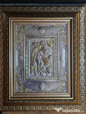 Icoane Argintate-MD Lacrima,Mantuitorul cu Spini si alti Sfinti Relief 3 D