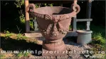 Vază mare cu picior, terracotta patinat, model V2.