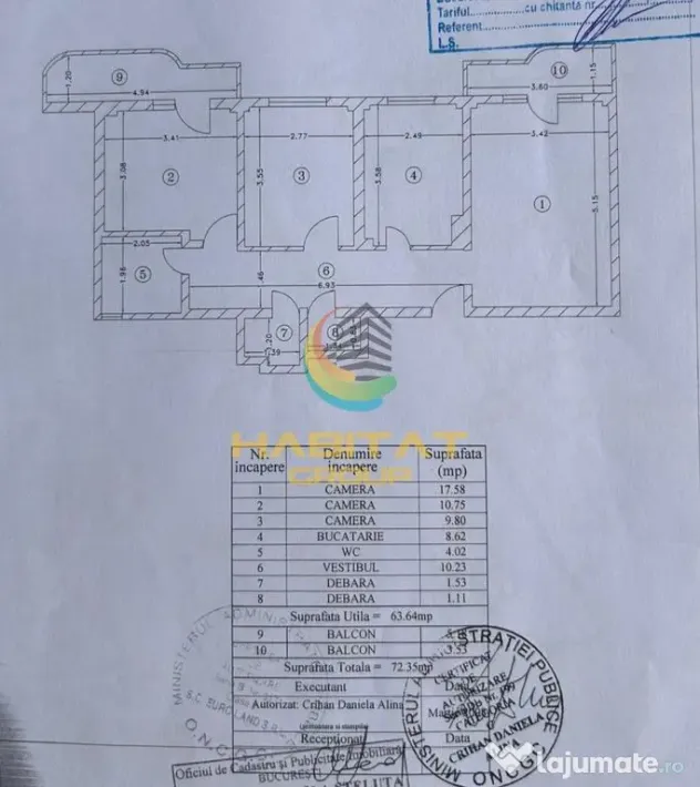 Apartament 3 camere, centrala, Aparatorii Patriei - Bucuresti (Bucuresti-Ilfov)