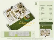 Vânzare Apartament 4 camere 81 mp | curte 85 mp - Popești Leordeni | Metrou 
