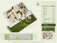 Vânzare Apartament 4 camere 81 mp | curte 85 mp - Popești Leordeni | Metrou 