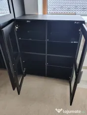 Corp mobilă cu oglindă negru Brimnes