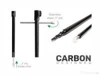 Pichet aluminiu Zfish Carbon design cu cap de burghiu, 60-110cm 