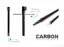 Pichet aluminiu Zfish Carbon design cu cap de burghiu, 60-110cm