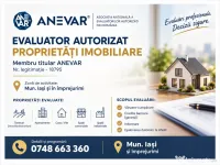 Expert evaluator imobiliar autorizat ANEVAR - Mun. Iași 