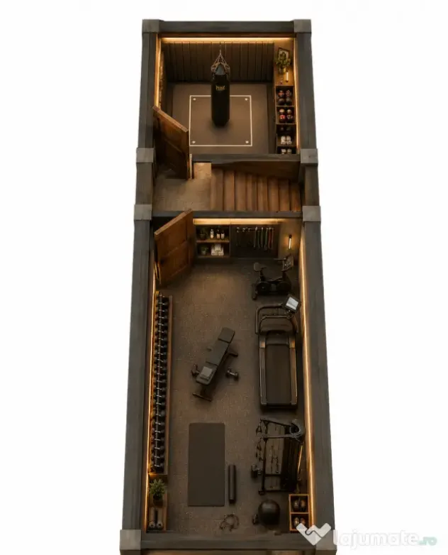 Casă individuală D+P – 140mp utili P, demisol 30mp fitness, garaj, teren 638 mp