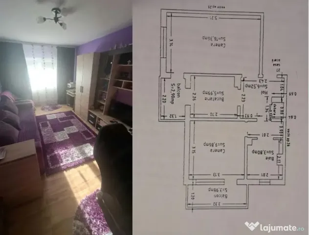 Apartament 2 camere de vanzare zona Poarta 6, CENTRALA GAZ - Constanta (Constanta)