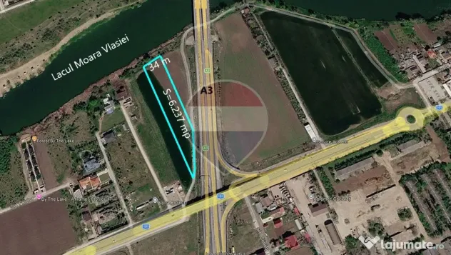 Teren intravilan 6.237 mp – Moara Vlăsiei - Moara Vlasiei (Bucuresti-Ilfov)