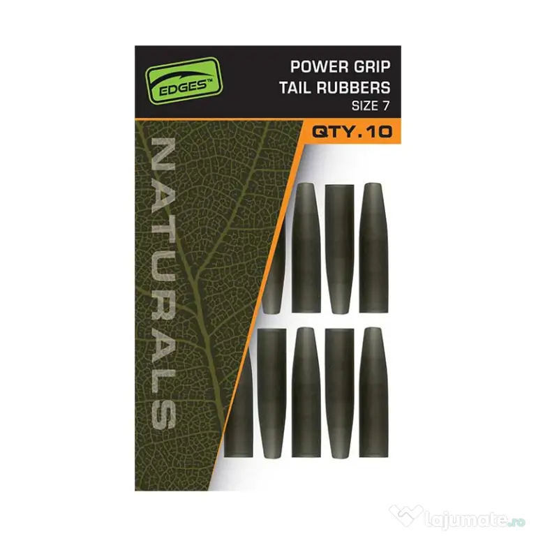Conuri Plumb Pierdut, Fox Edges Naturals Power Grip Tail Rubbers, Nr.7, 10buc