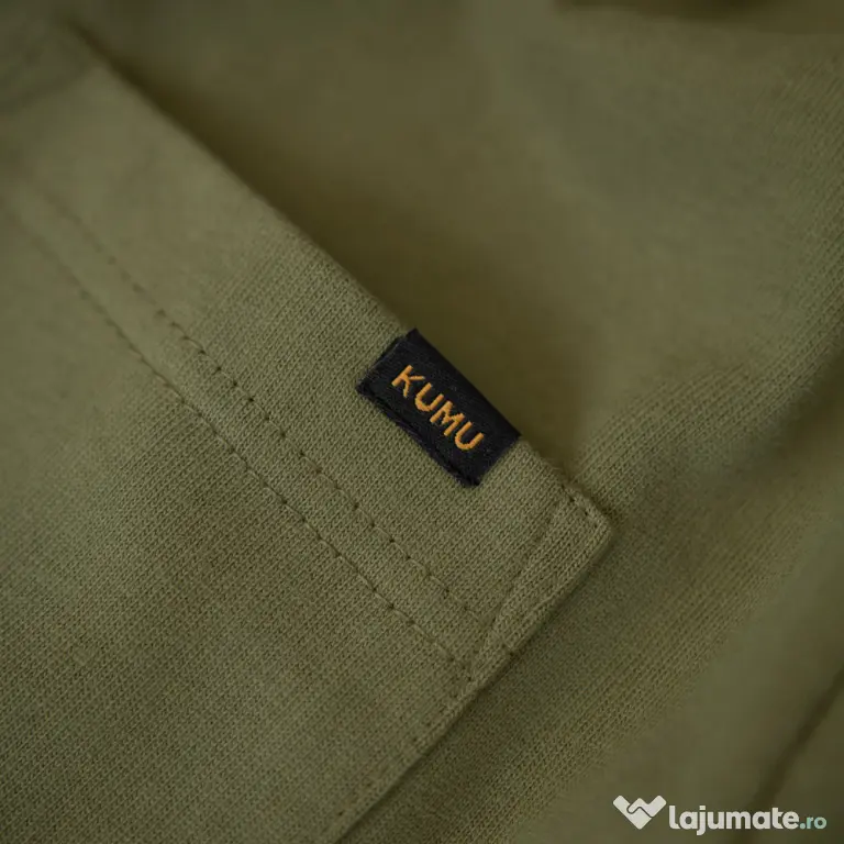 Tricou Kumu Heavyweight Pocket, Kaki, marimea XL