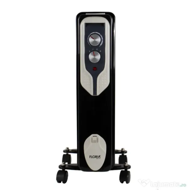 Calorifer electric Floria, 1500 W, 7 elementi, Negru / ZLN 3642