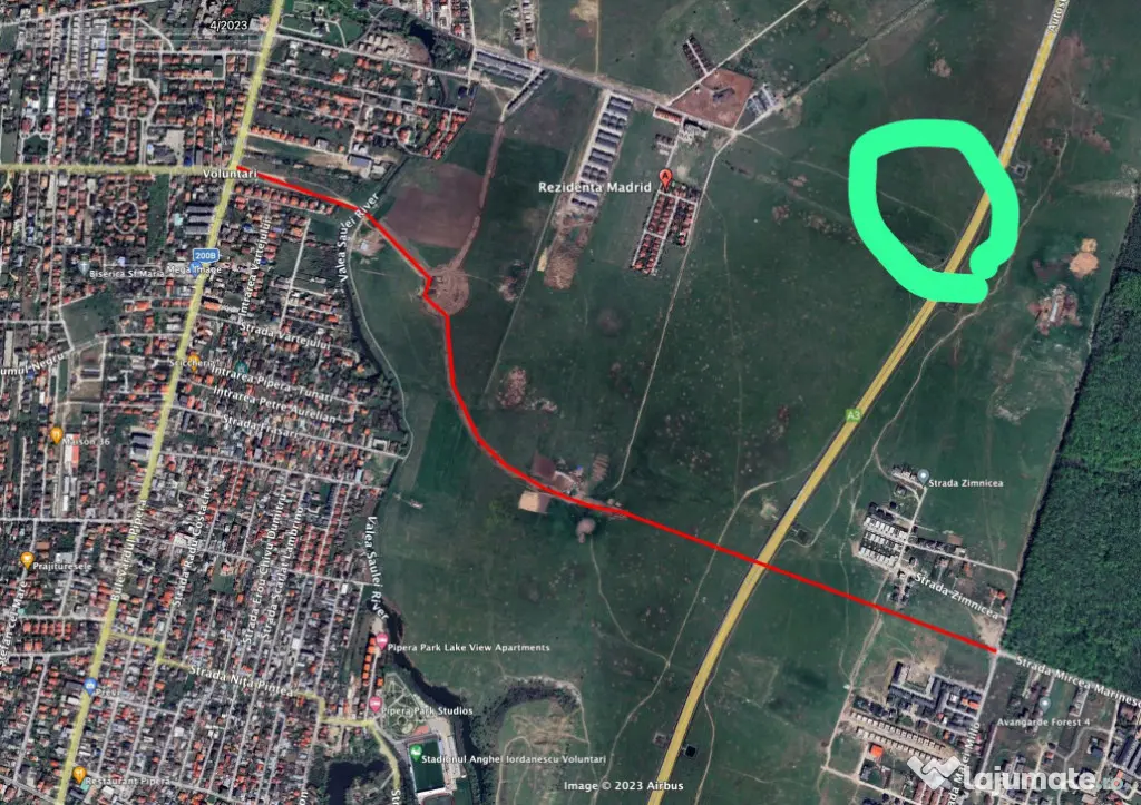 Teren constructii Voluntari in vecinatate A0 - Voluntari (Bucuresti-Ilfov)