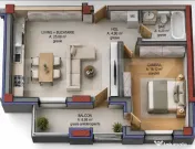 Apartament cu 2 camere, 50.4 mp, zona Terra Gardens, Comisio 