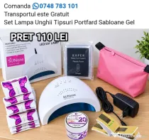 Set Lampa Unghii Gel constructie șabloane Tipsuri Reutilizabile